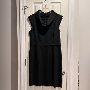 Tahari Cowl Neck Empire Waist Dress in Black